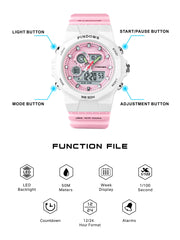 PDS-629-N1 Student Wristwatch Alarm Waterproof Luminous Dual Display digital watch (Copy)