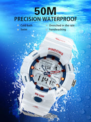 PDS-632-N5 Alarm Clock Waterproof Fashion Design for Students Double Display Digital Watches