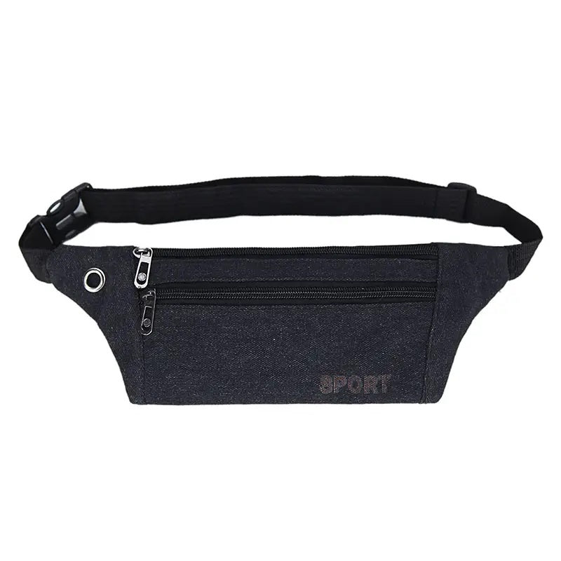 Stay Stylish and Organized with this Multifunctional Canvas Waist Bag!