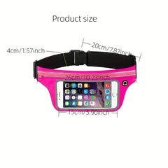 Phone Belt Touchscreen Water Proof Waist Pack Adjustable & Zipper Pocket Universal Fit For All Phones, Portable Waist Bag For Running Workout Cycling Hiking Outdoor Travel Sports