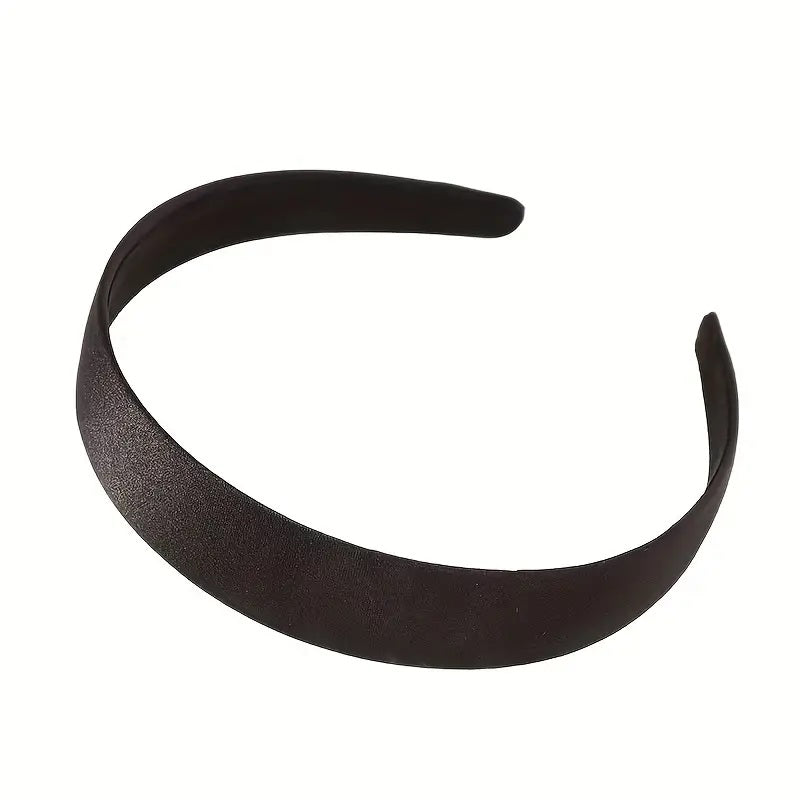 Elegant Black Headband with Wide Brim - Perfect Hair Accessory for Women and Girls