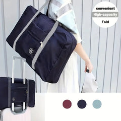 Travel in Style with this Large Capacity Portable Foldable Canvas Duffel Bag!