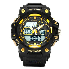 PDS-630-yellow Sport Outdoor 5ATM Waterproof Large Dial Fashion LED Display digital watch