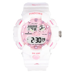 PDS-632-N5 Alarm Clock Waterproof Fashion Design for Students Double Display Digital Watches