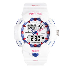 PDS-632-N6 Alarm Clock Waterproof Fashion Design for Students Double Display Digital Watches