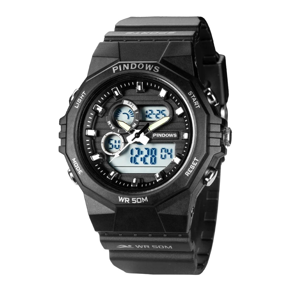 PDS-629-N1 Student Wristwatch Alarm Waterproof Luminous Dual Display digital watch (Copy)