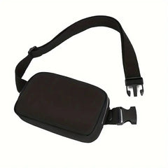 Solid Color Minimalist Crossbody Bag, Mini Zipper Square Fancy Pack For Outdoor Sports
