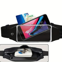 1pc, Touch Screen Fanny Pack, Multi-functional Mobile Phone Storage Waist Bag, Waterproof Sports Waist Pack For Cycling Running & Mountain Climbing With Earphone Hole