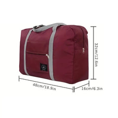 Travel in Style with this Large Capacity Portable Foldable Canvas Duffel Bag!