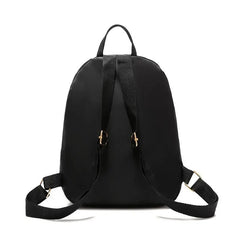 Stylish & Waterproof: Small Solid Color Nylon Backpack for Women - Perfect for Travel, School & Work!