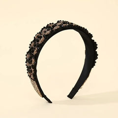 Rhinestone Padded Hairband Baroque Crystal Decorative Headband Colorful Beaded Boho Retro Jewelry Headband Accessories For Ladies Girls