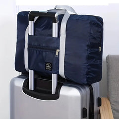 Travel in Style with this Large Capacity Portable Foldable Canvas Duffel Bag!