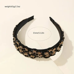 Rhinestone Padded Hairband Baroque Crystal Decorative Headband Colorful Beaded Boho Retro Jewelry Headband Accessories For Ladies Girls